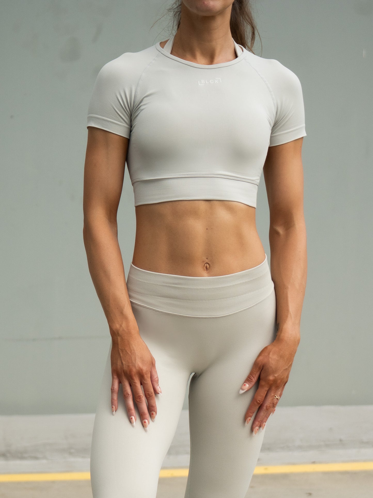 Lynx Short Sleeve Top Feather Grey