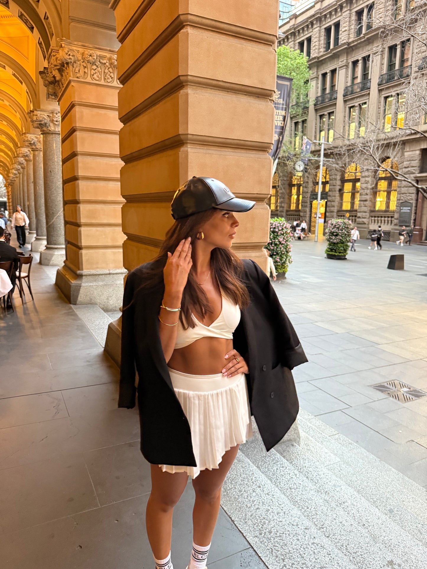 BLCK Faux Leather Baseball Cap