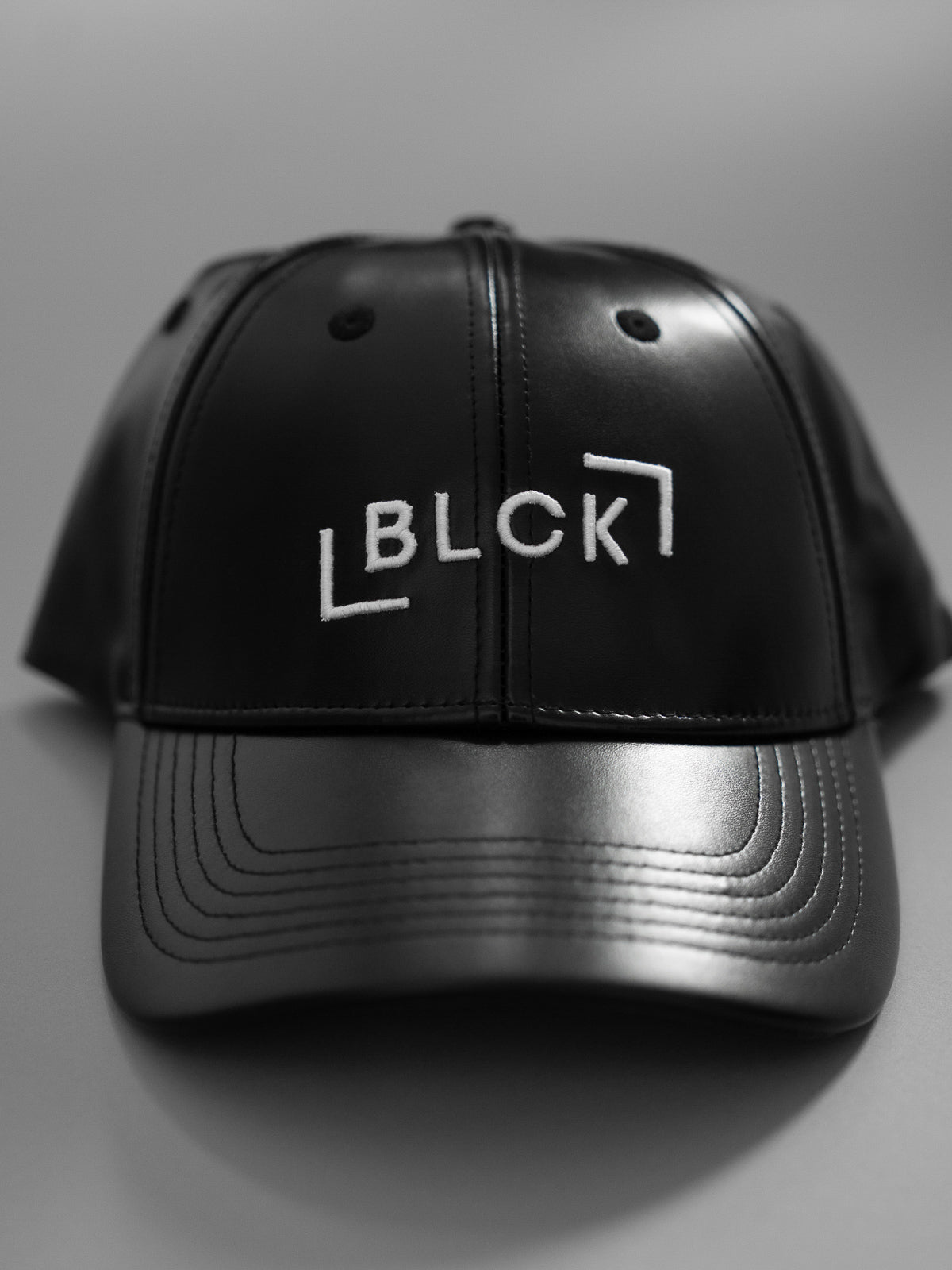 BLCK Faux Leather Baseball Cap