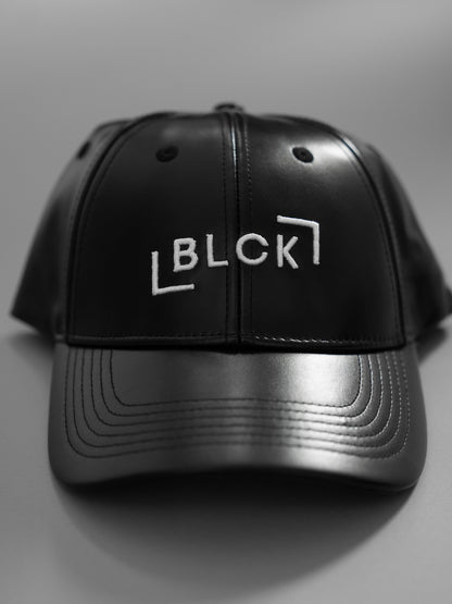 BLCK Faux Leather Baseball Cap